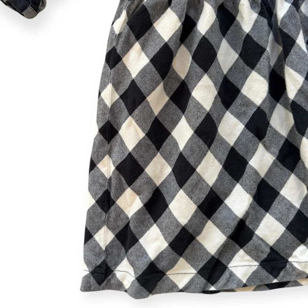 Hanna Andersson Buffalo Check Gingham Long Sleeve Dress Kids Size 110 (5)